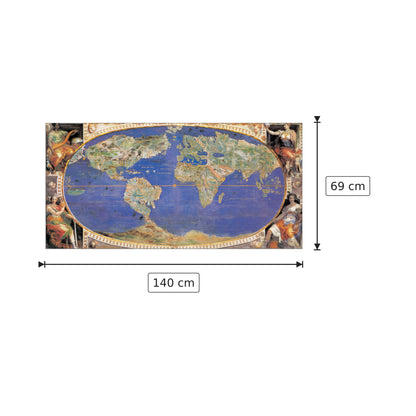 Mappamondo - NULL - cm 140x69 - Pannello in MDF