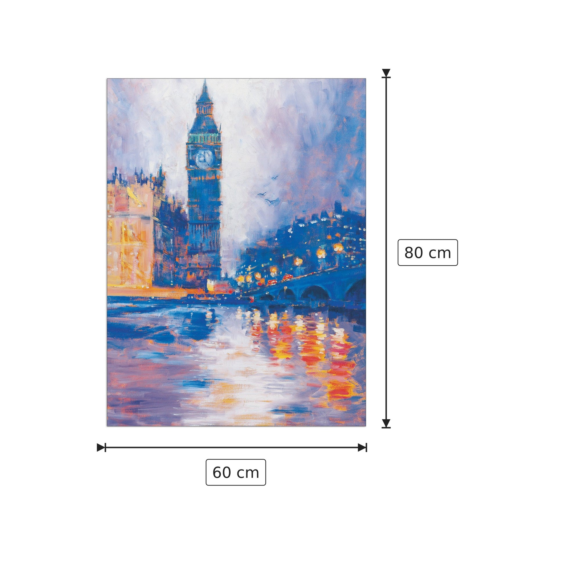 Big Ben, London - AVIS - cm 60x80 - Pannello in MDF