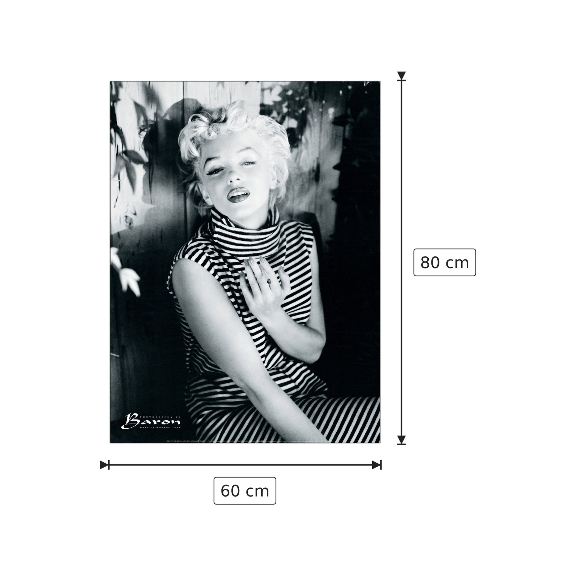 Marilyn Monroe, 1954 - BARON - cm 60x80 - Pannello in MDF