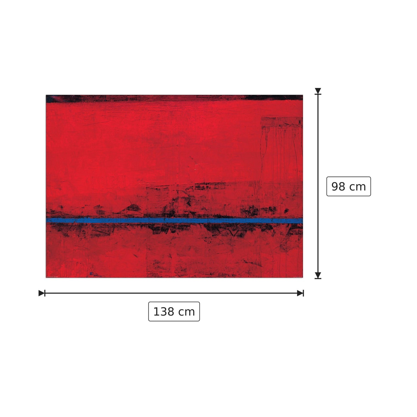 Red Lake - BOHNEKAMP - cm 138x98 - Pannello in MDF