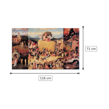 Trittico del Carro di fieno - BOSCH - cm 116x71 - Pannello in MDF