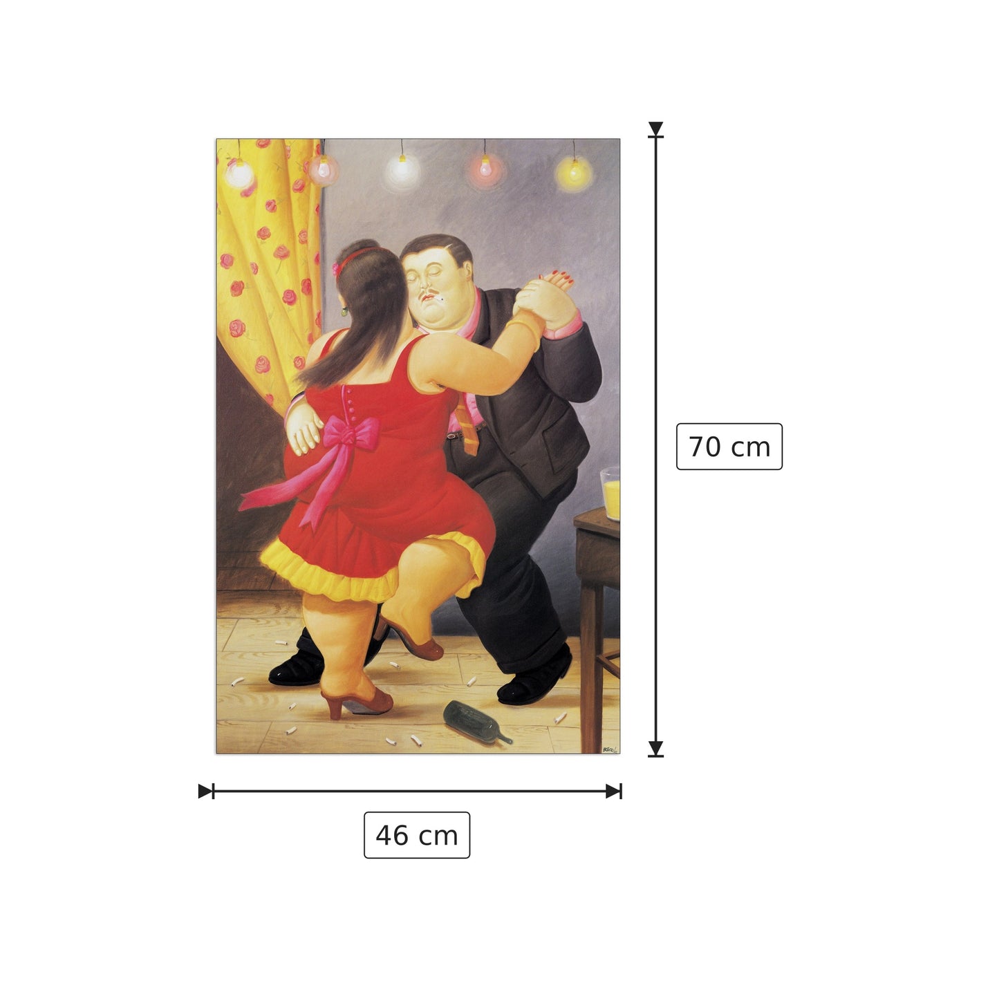 Dancers - BOTERO - cm 46x70 - Pannello in MDF