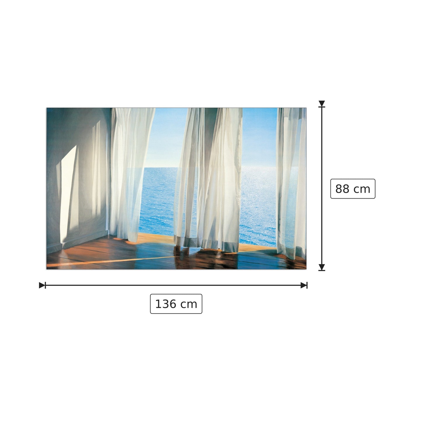 Blues come Through - BROWN - cm 136x88 - Pannello in MDF