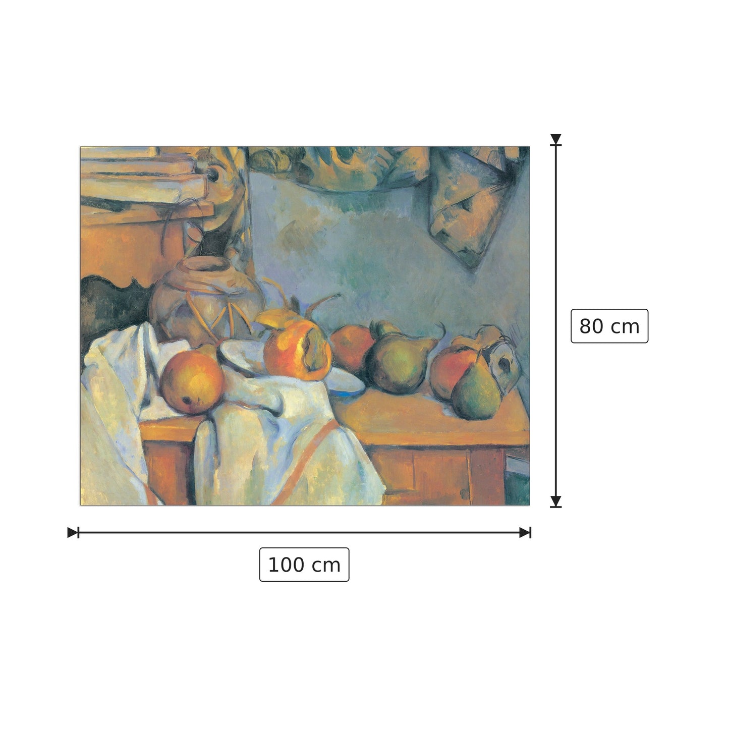 Fruechte - CEZANNE - cm 100x80 - Pannello in MDF