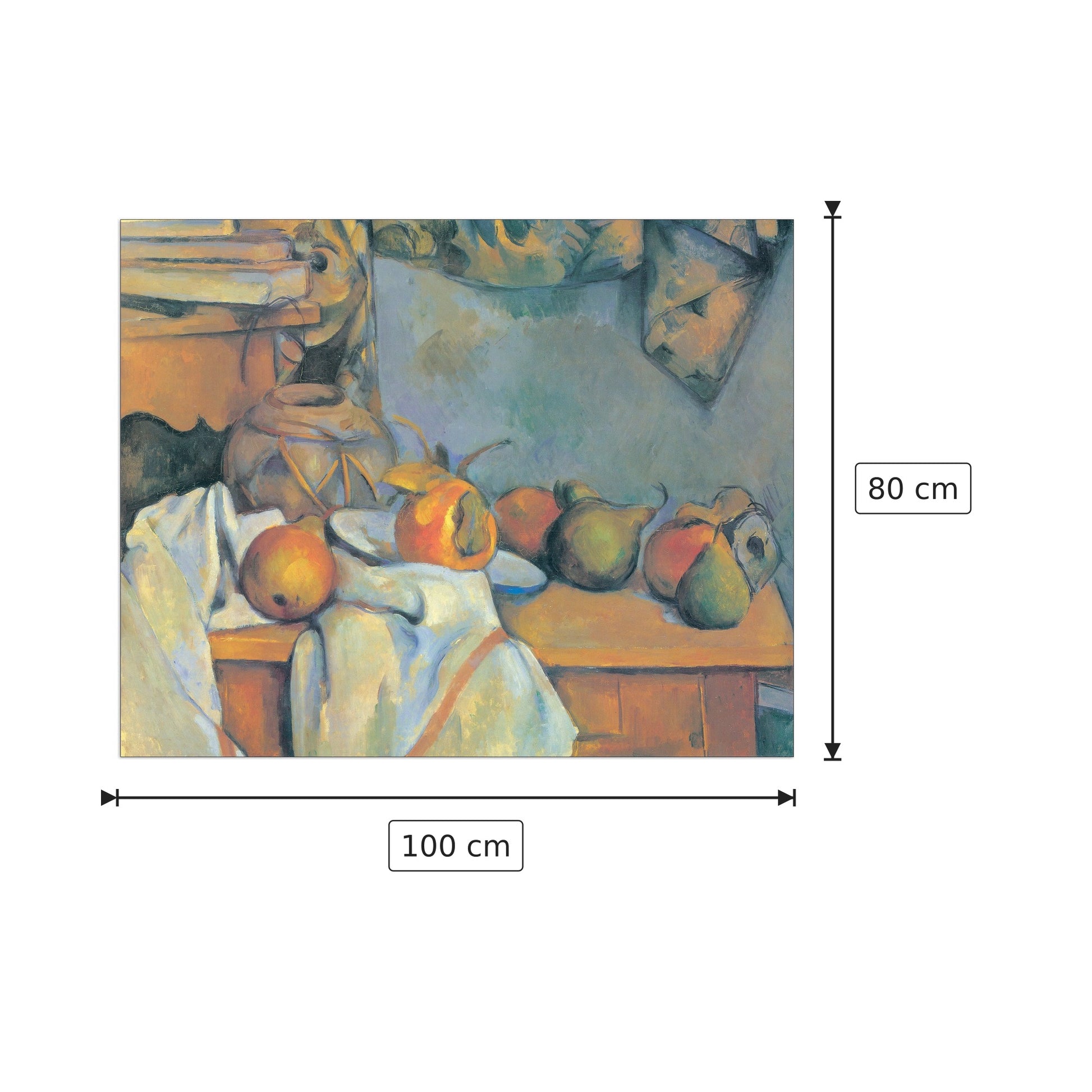 Fruechte - CEZANNE - cm 100x80 - Pannello in MDF