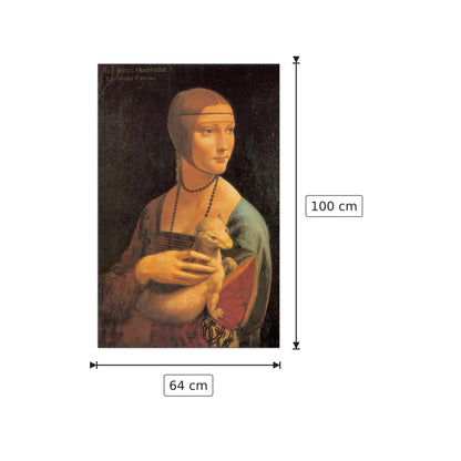 Dama con Ermellino - DA VINCI - cm 64x100 - Pannello in MDF