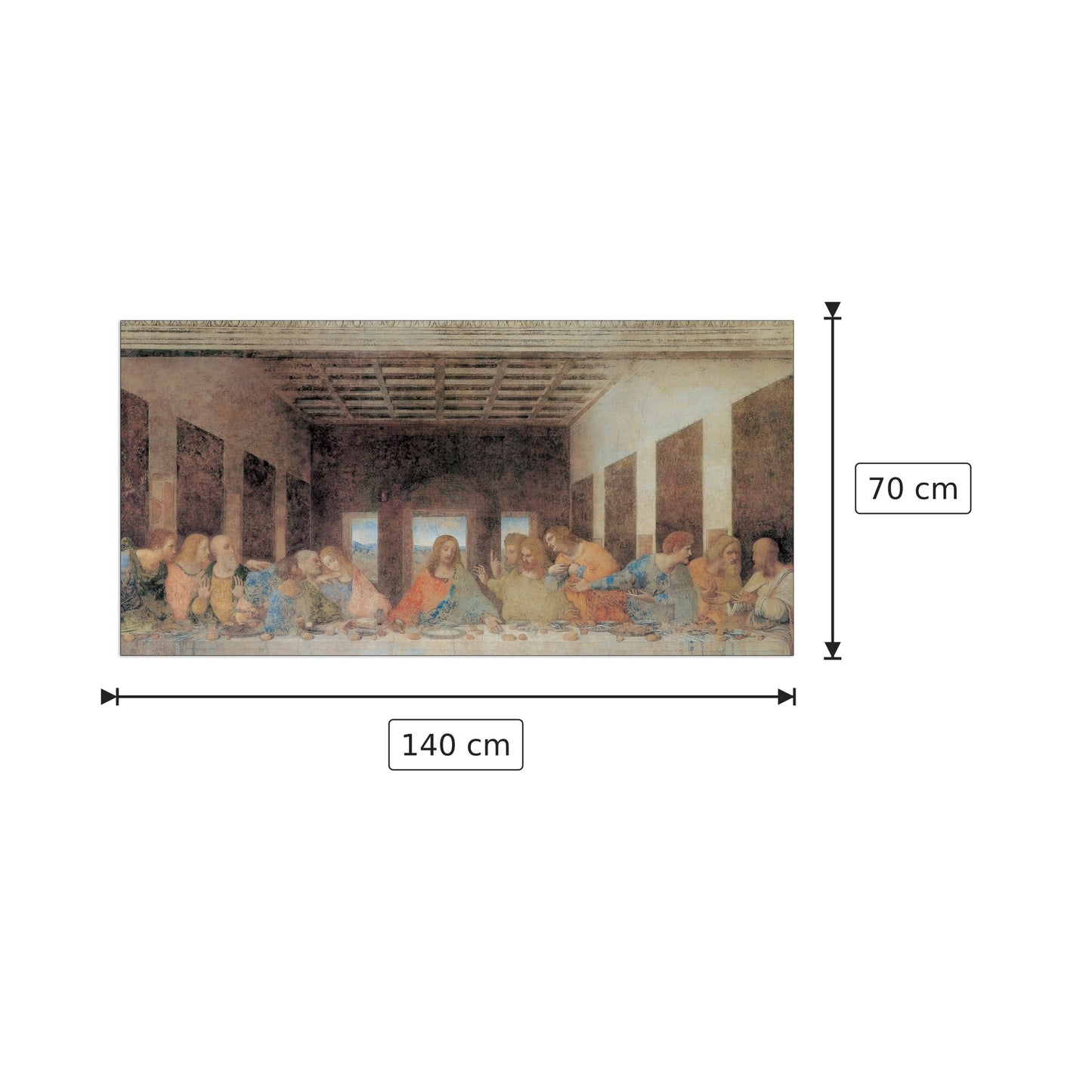 The Last Supper (Today) - DA VINCI - cm 140x70 - Pannello in MDF