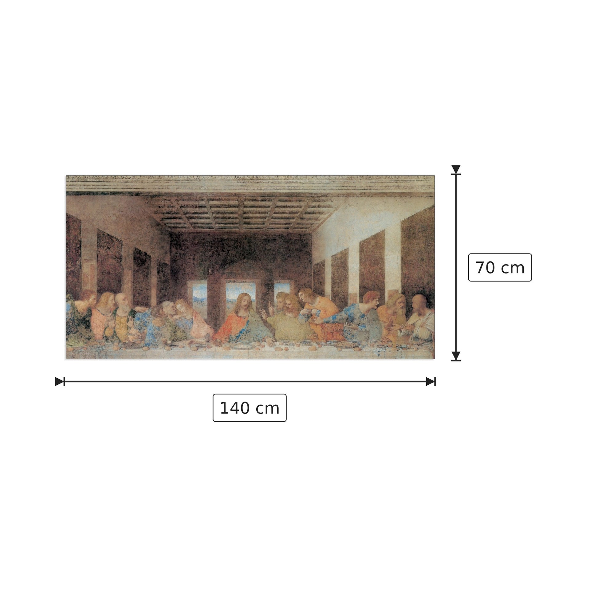 The Last Supper (Today) - DA VINCI - cm 140x70 - Pannello in MDF