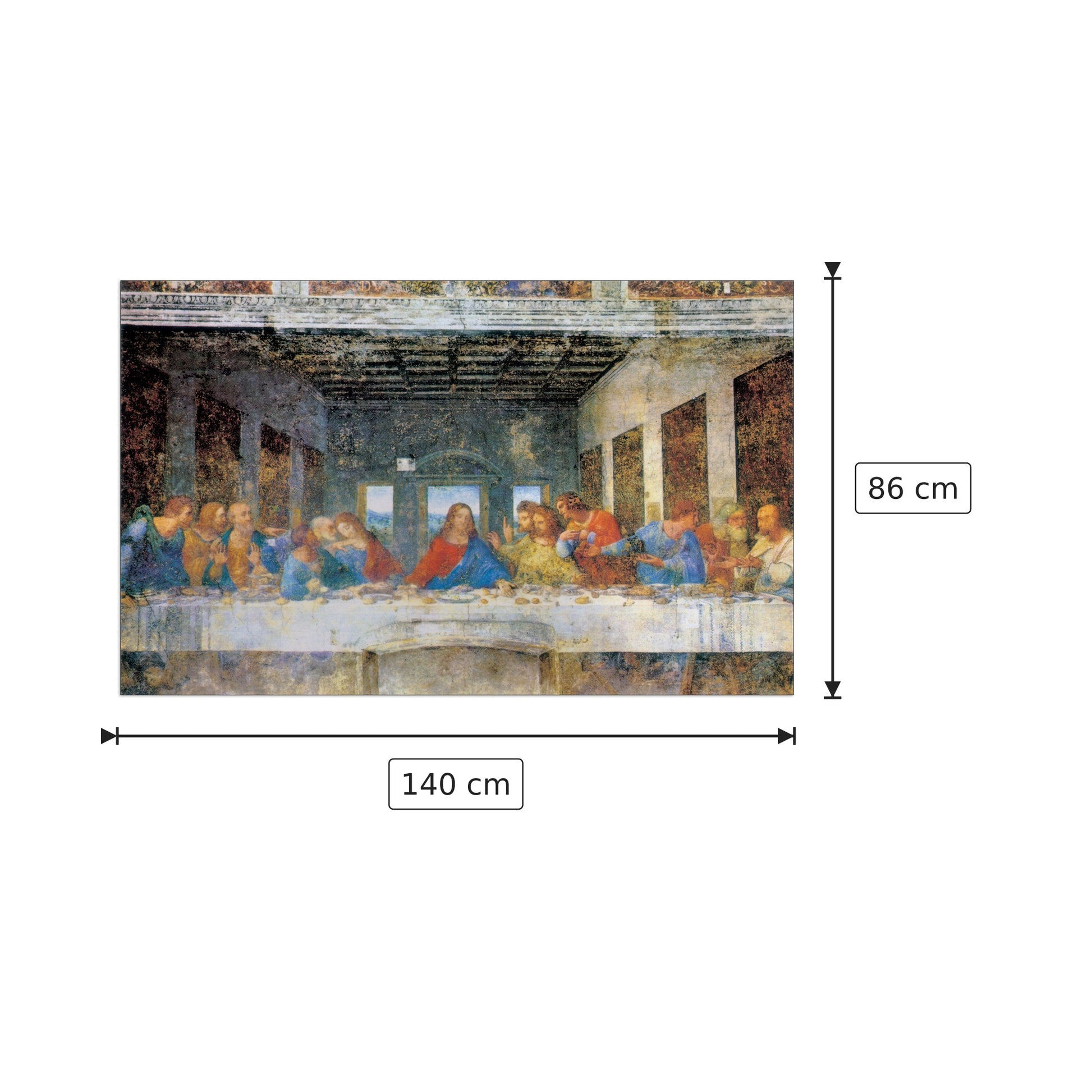 The Last Supper (Yesterday) - DA VINCI - cm 140x86 - Pannello in MDF