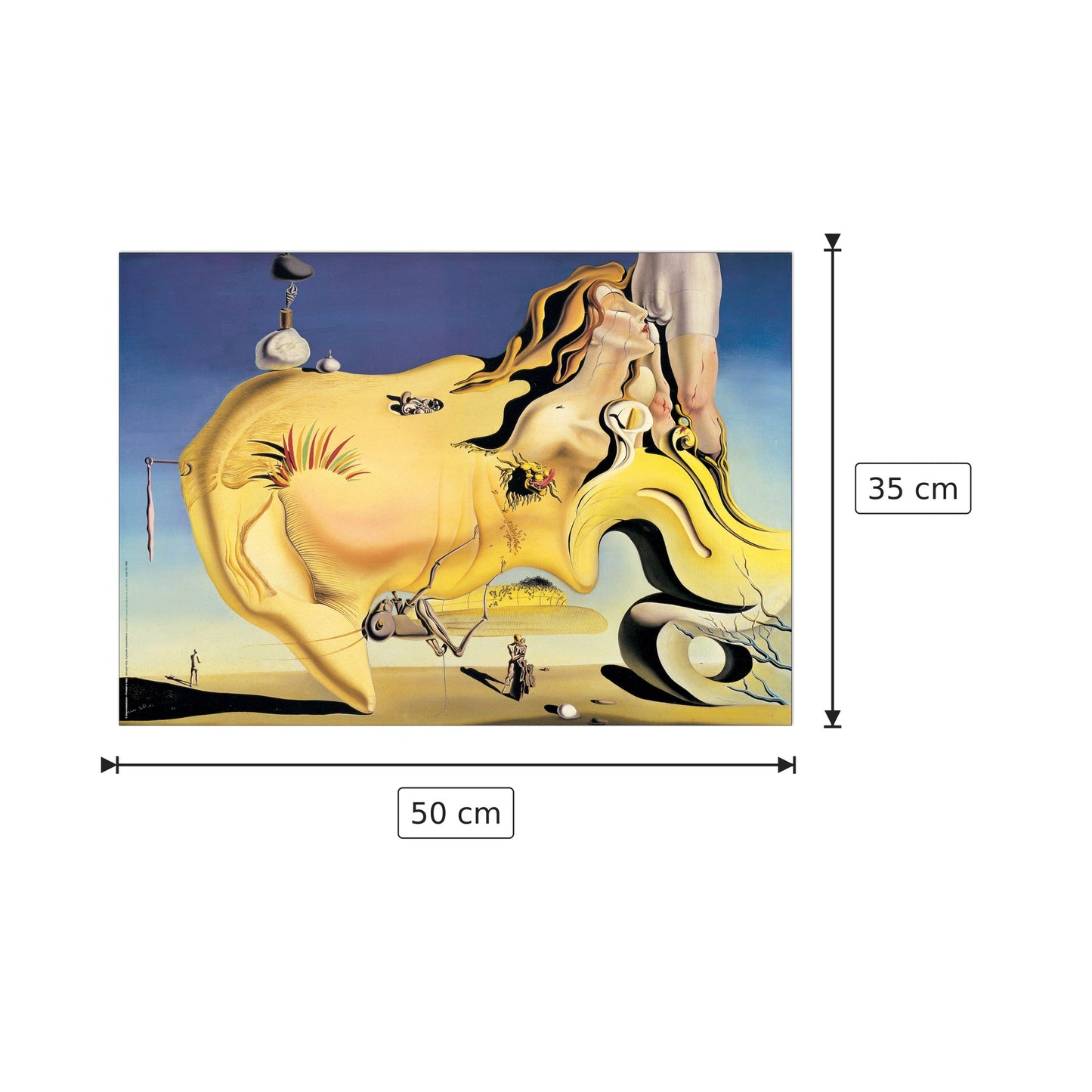 Il Grande Masturbatore - DALÌ - cm 50x35 - Pannello in MDF