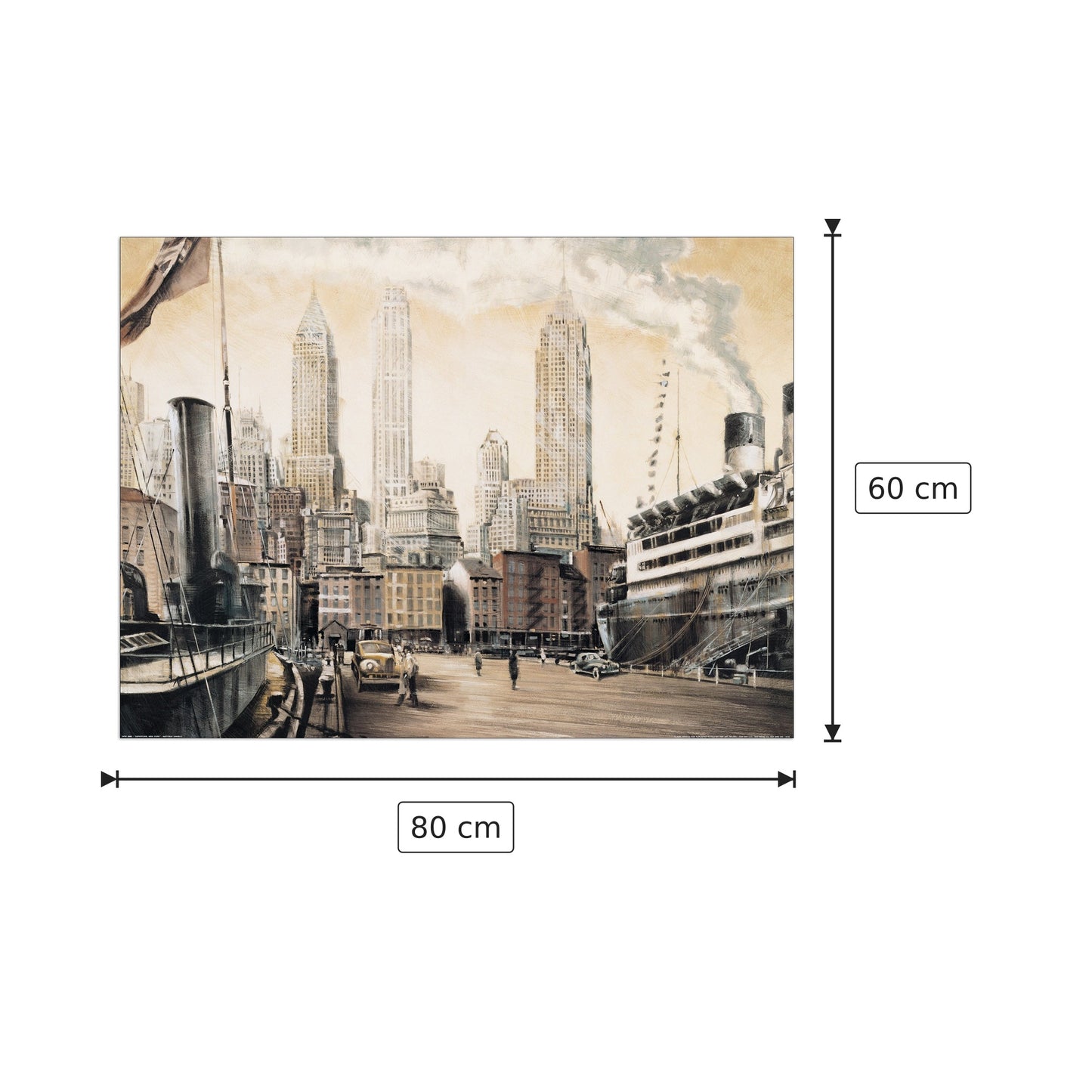To the Chrysler Building - DANIELS - cm 80x60 - Pannello in MDF
