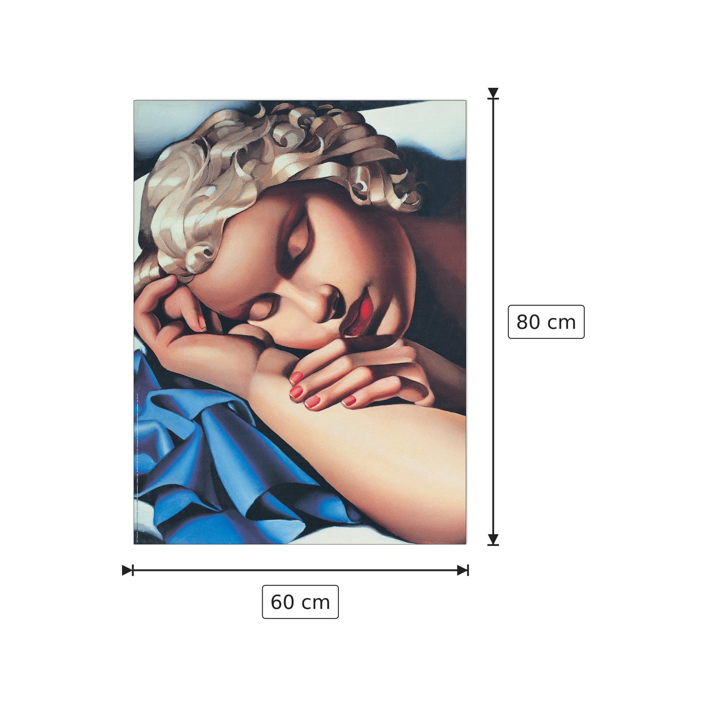 La Dormiente - DE LEMPICKA - cm 60x80 - Pannello in MDF
