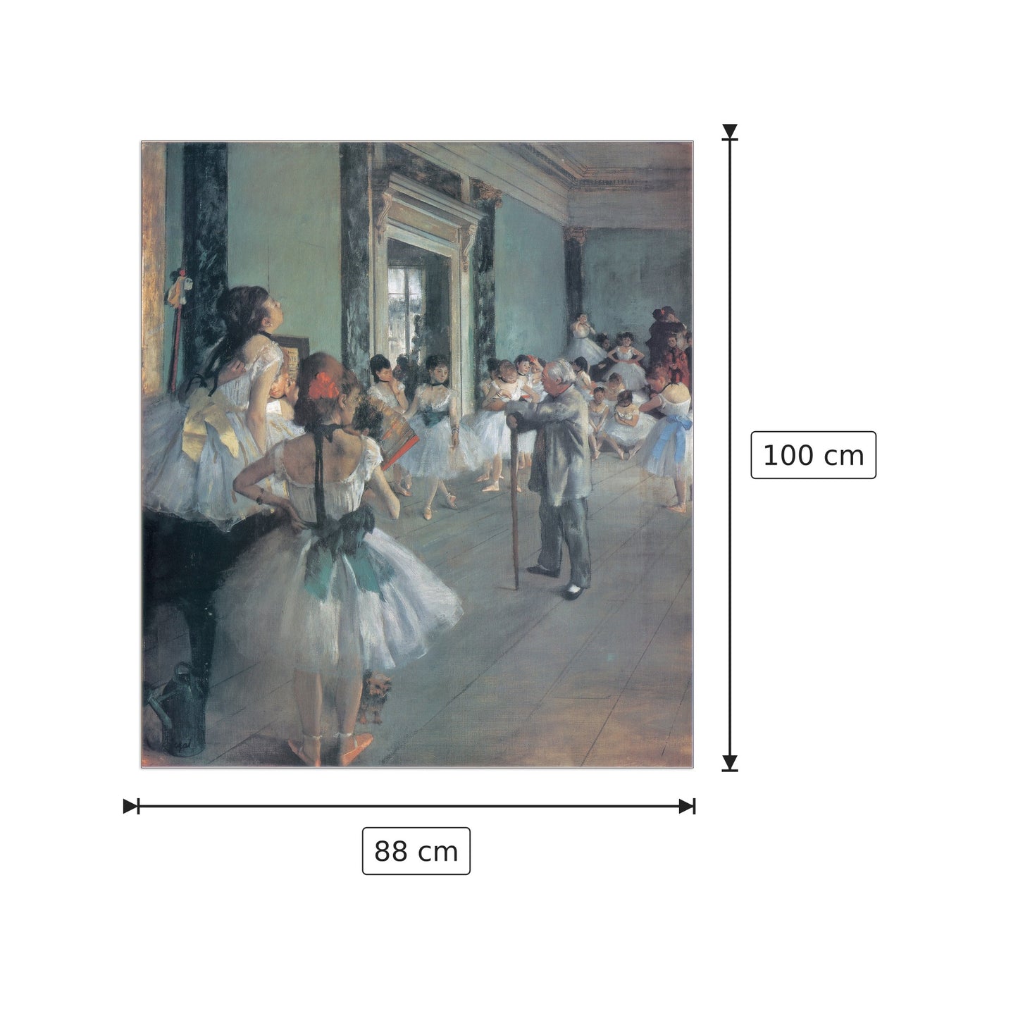 Ballet Schule - DEGAS - cm 88x100 - Pannello in MDF