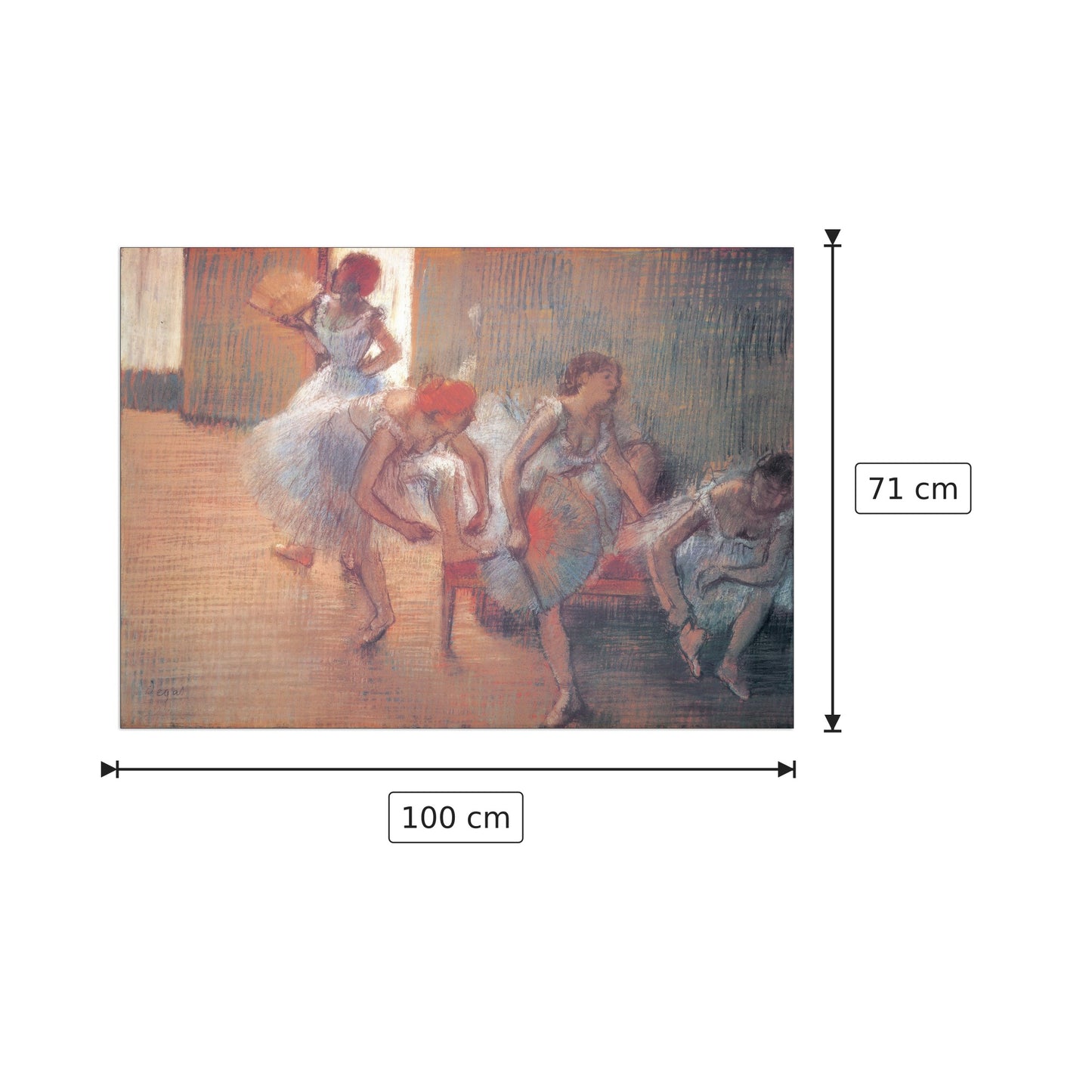Dancers - DEGAS - cm 100x71 - Pannello in MDF