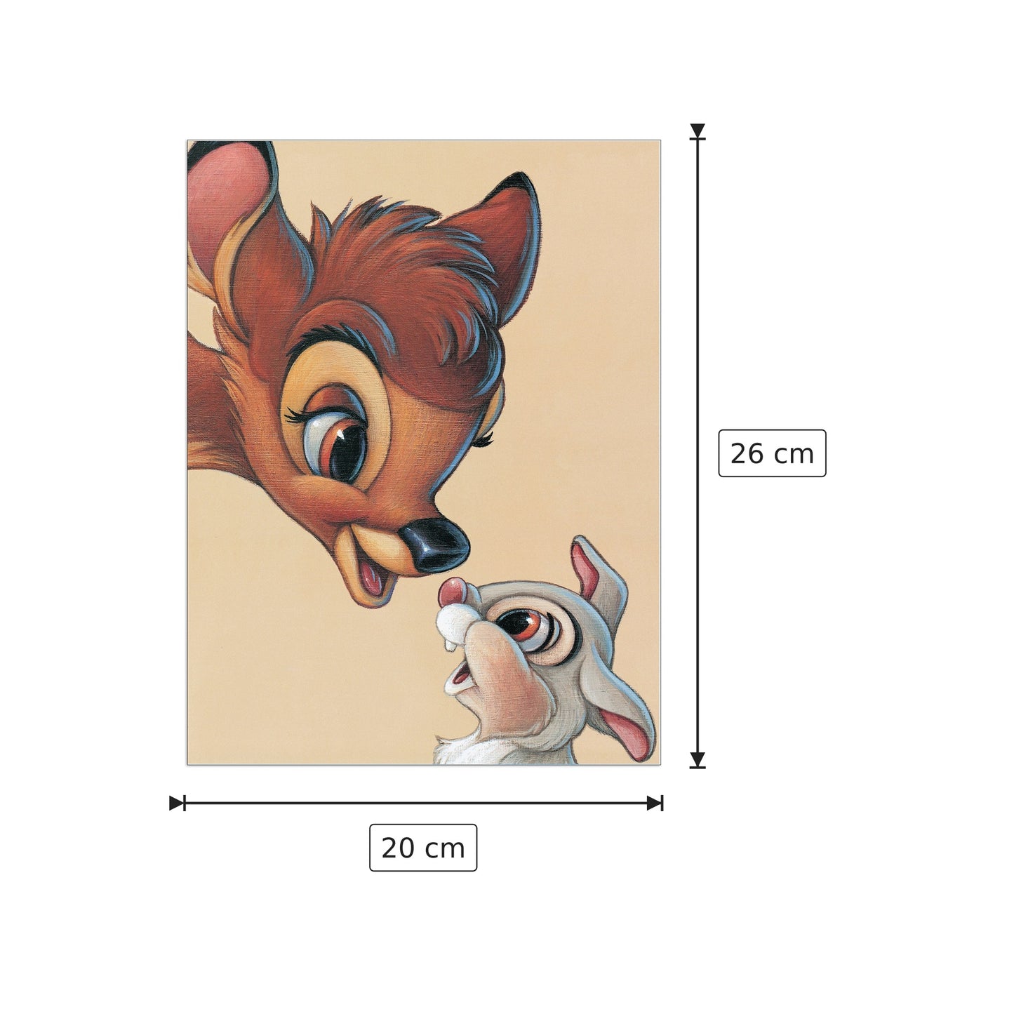 Bambi and Thumper - Best of Friends - DISNEY - cm 20x26 - Pannello in MDF
