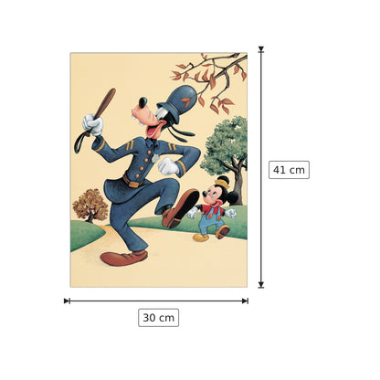 Officer Goofy - DISNEY - cm 30x41 - Pannello in MDF