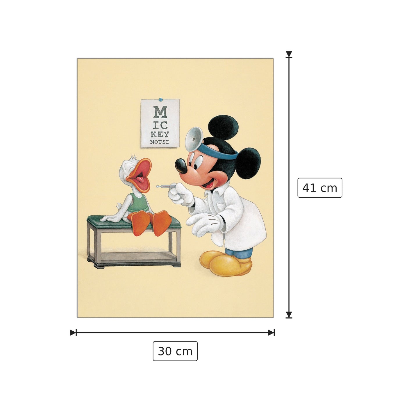 Say Ahh for Mickey - DISNEY - cm 30x41 - Pannello in MDF