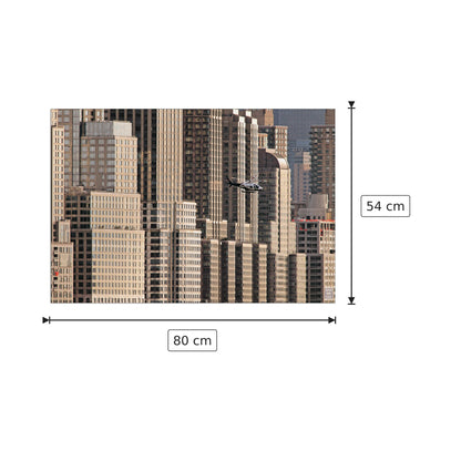 New York Helicopter - GANS - cm 80x54 - Pannello in MDF
