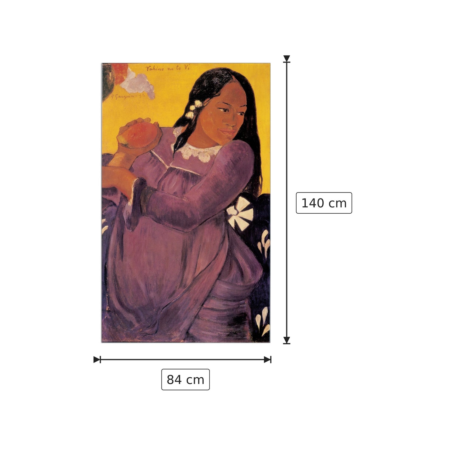 FRAU MIT MANGOFRUCHT - Frau Mit Mangofrucht - cm 84x140 - Pannello in MDF