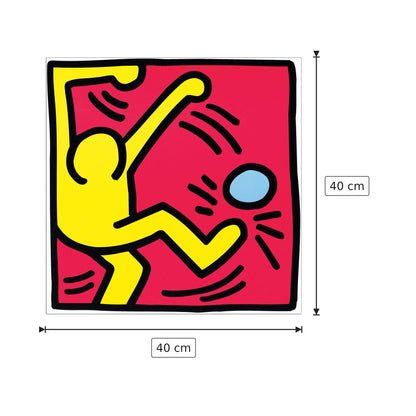 Untitled 1988 - HARING - cm 40x40 - Pannello in MDF