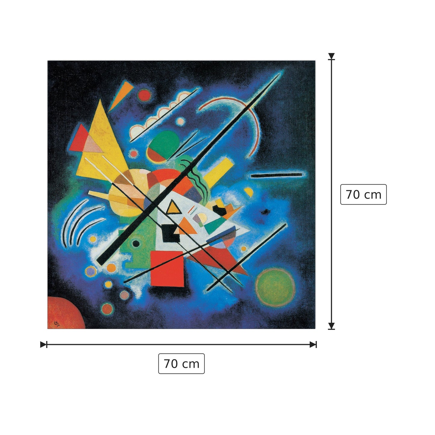Dipinti in blu, 1924 - KANDINSKY - cm 70x70 - Pannello in MDF