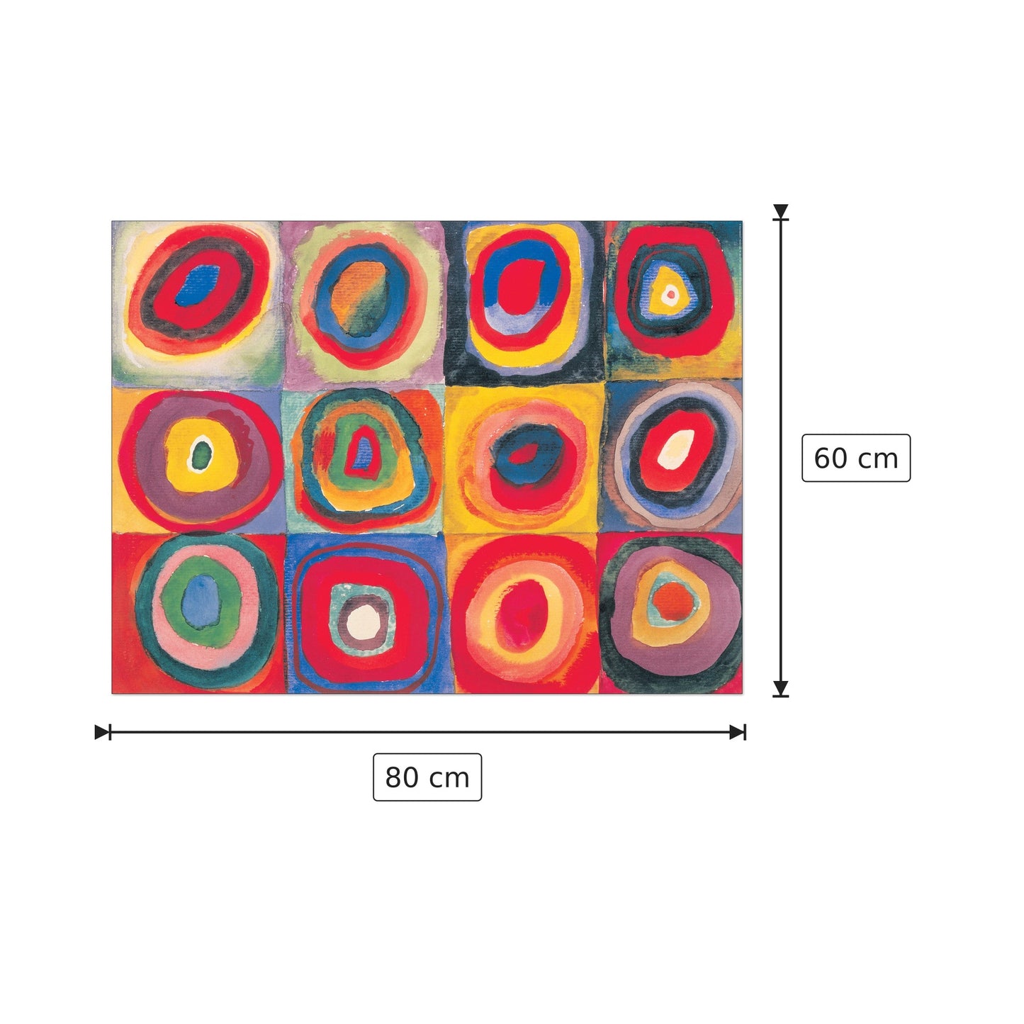 Studio del colore - KANDINSKY - cm 80x60 - Pannello in MDF