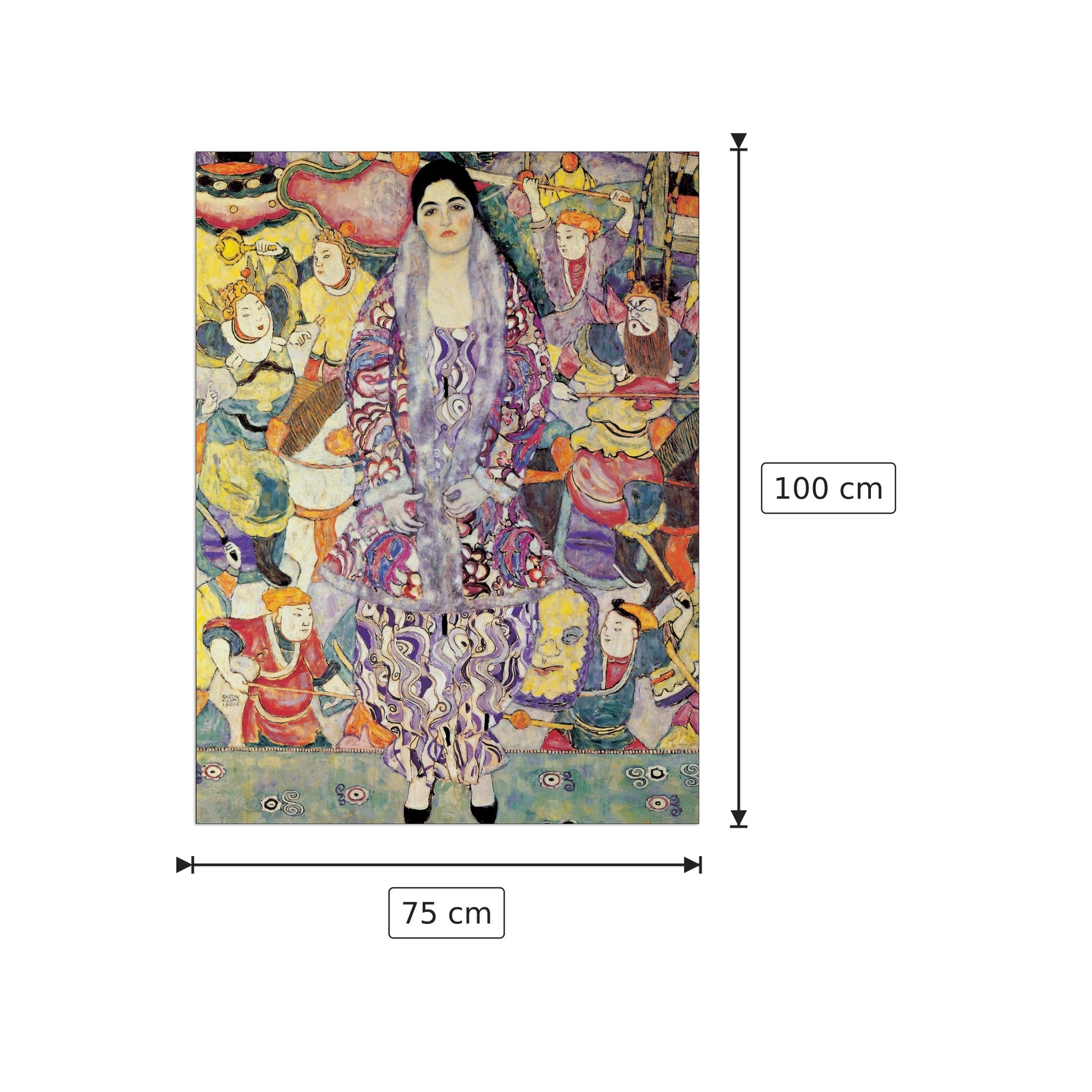Bildinis Friederike Maria - KLIMT - cm 75x100 - Pannello in MDF