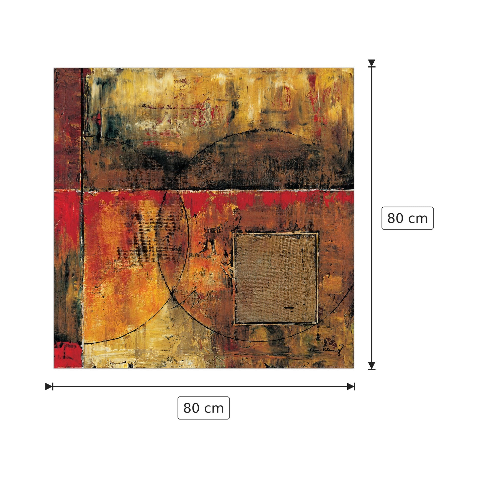 Motion II - KLUNG - cm 80x80 - Pannello in MDF