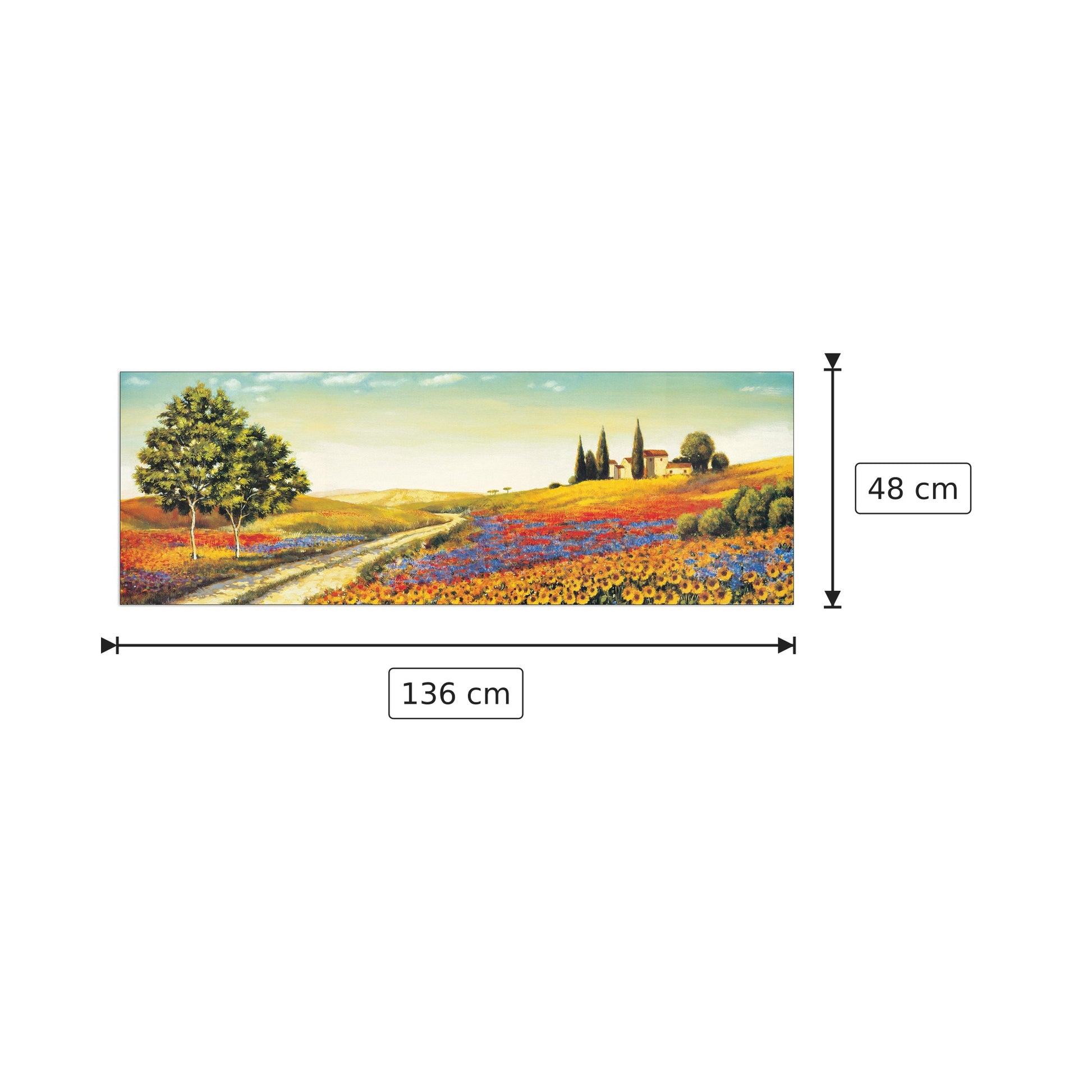 Morning In The Valley - LEBLANC - cm 136x48 - Pannello in MDF
