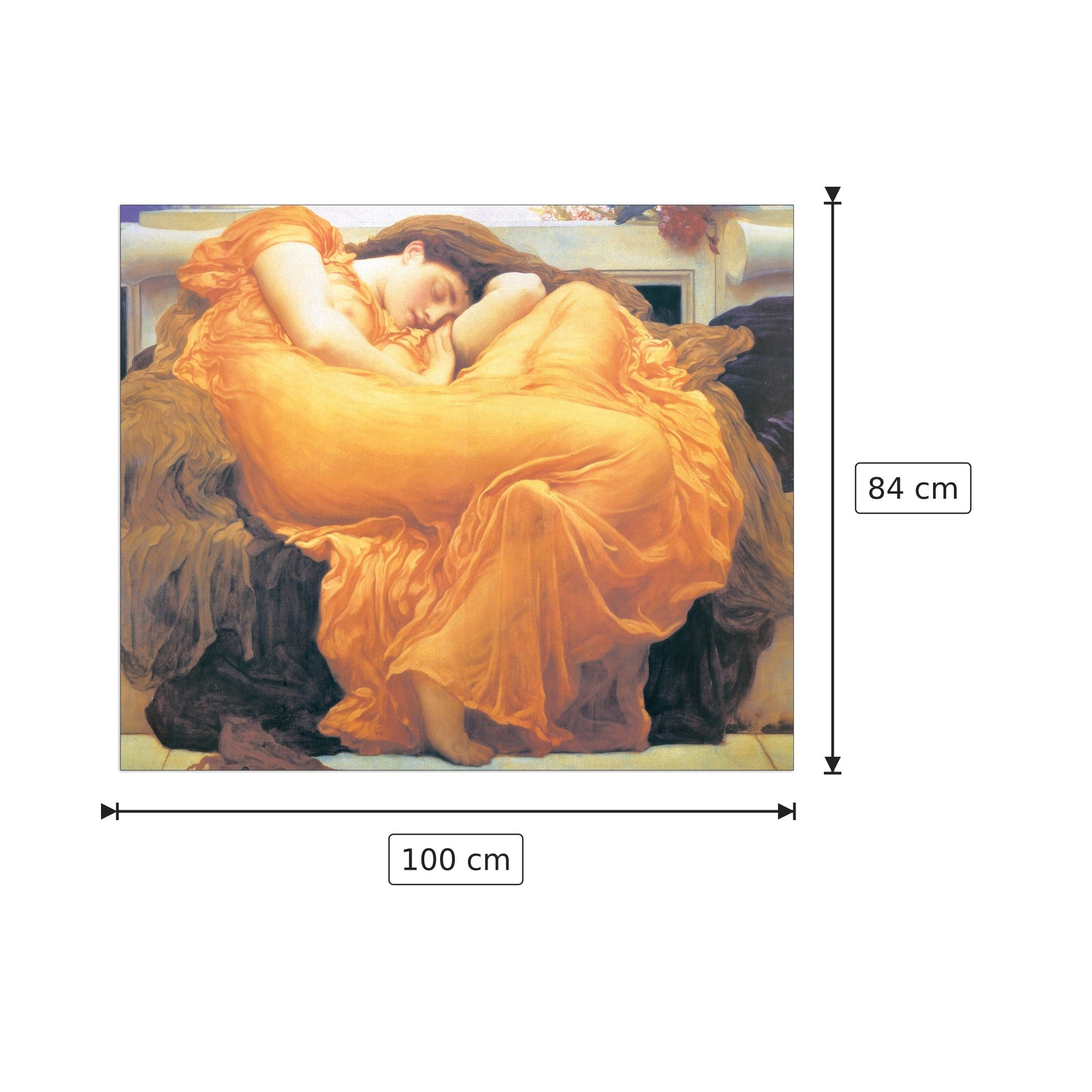 Flaming June - LEIGHTON - cm 100x84 - Pannello in MDF