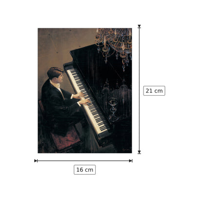 Jazz Duet - Piano - LYNCH - cm 16x21 - Pannello in MDF