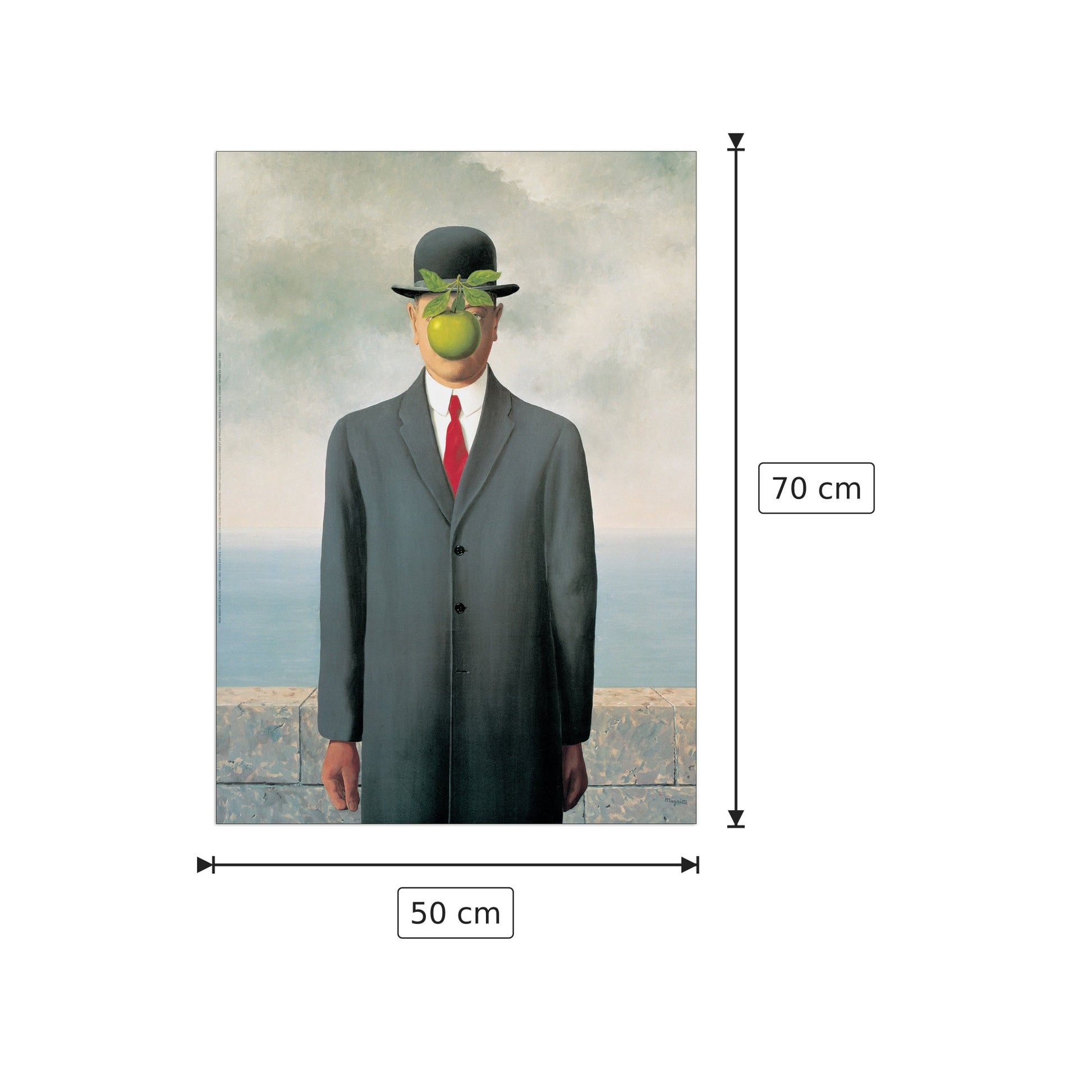 Les Fils De l'Homme - MAGRITTE - cm 50x70 - Pannello in MDF