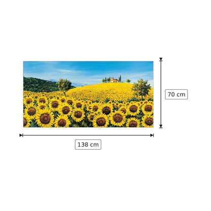 Girasoli Sul Pendio - MARZARI - cm 138x70 - Pannello in MDF
