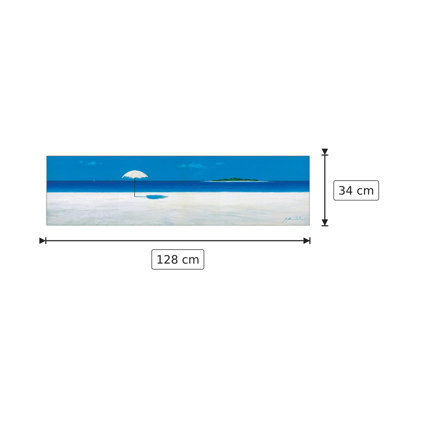 All'Orizzonte - MONDELLI - cm 128x34 - Pannello in MDF