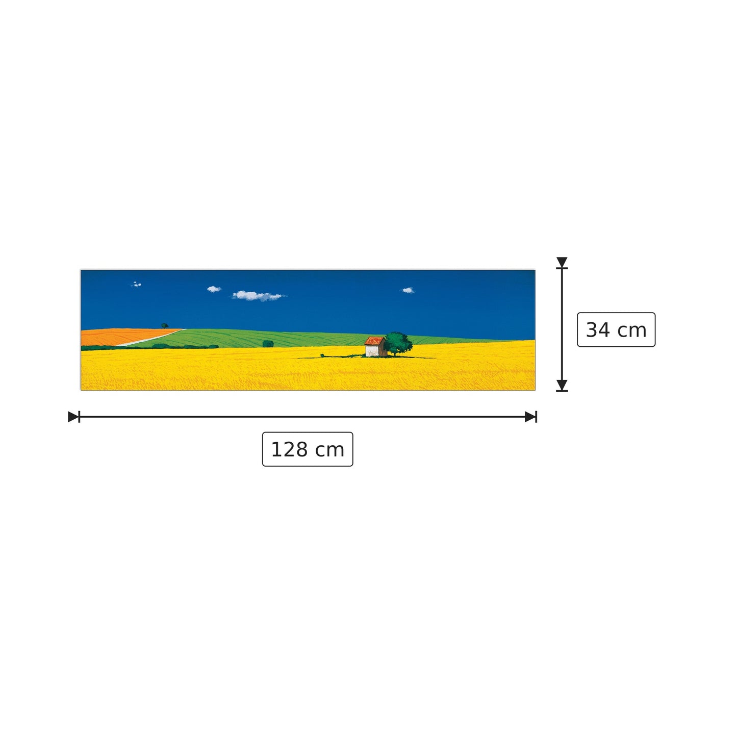 Quiete In Campagna - MONDELLI - cm 128x34 - Pannello in MDF