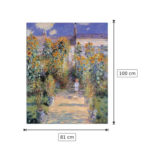 Artist Garden At Ventheuil - MONET - cm 81x100 - Pannello in MDF