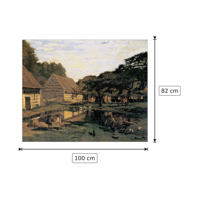 Cour De Ferme En Normandie - MONET - cm 100x82 - Pannello in MDF