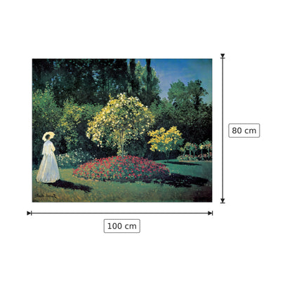 Dame Dans Le Jardin - MONET - cm 100x80 - Pannello in MDF