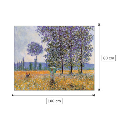 Felder In Fruehling - MONET - cm 100x80 - Pannello in MDF