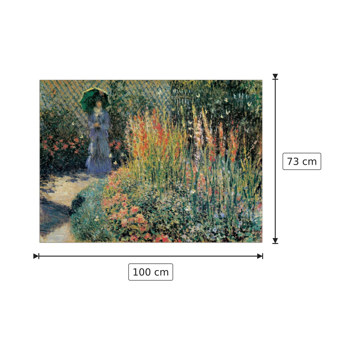 Flowers - MONET - cm 100x73 - Pannello in MDF