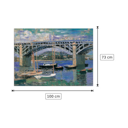 Seinen Brucke In Argenteuil - MONET - cm 100x73 - Pannello in MDF