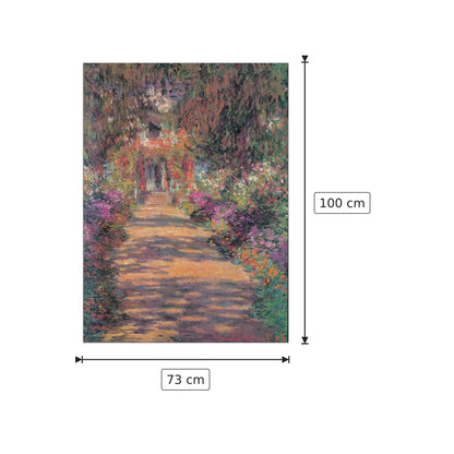 Une Alle Du Jardin De Giverny - MONET - cm 73x100 - Pannello in MDF