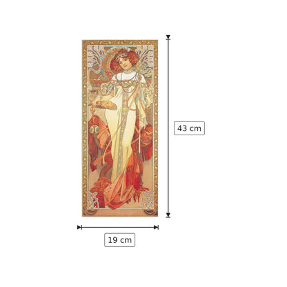 Automne 1900 - MUCHA - cm 19x43 - Pannello in MDF