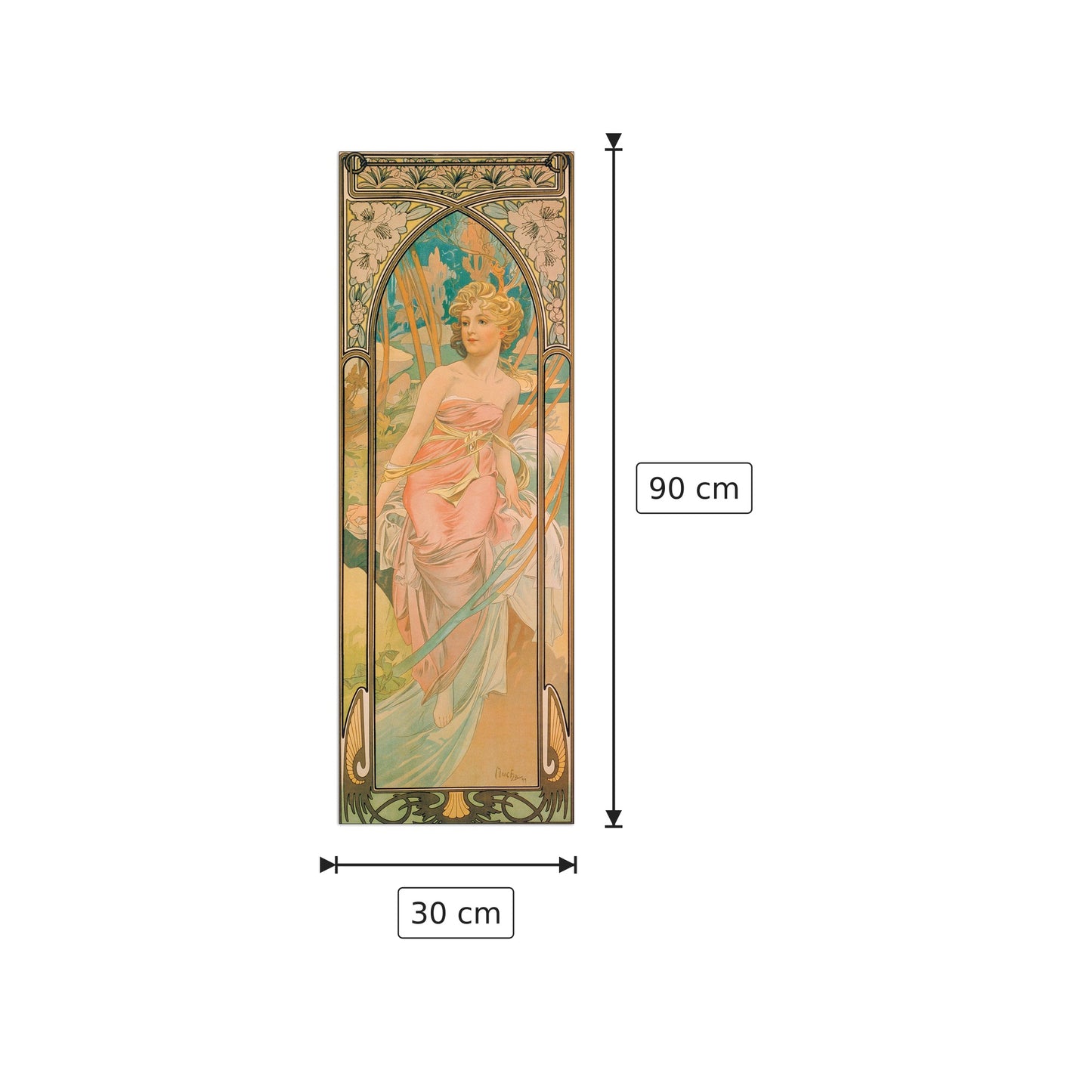 La Mattina - MUCHA - cm 30x90 - Pannello in MDF