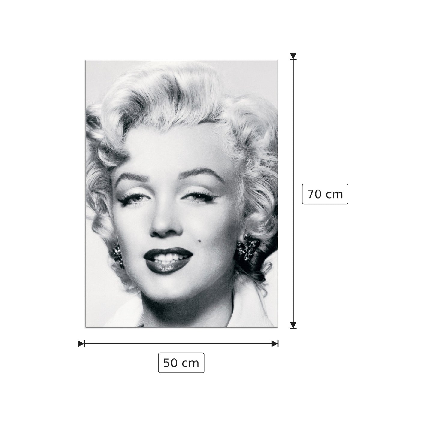 Marilyn Portrait - PHOTOGRAPHY COLLECTION - cm 50x70 - Pannello in MDF