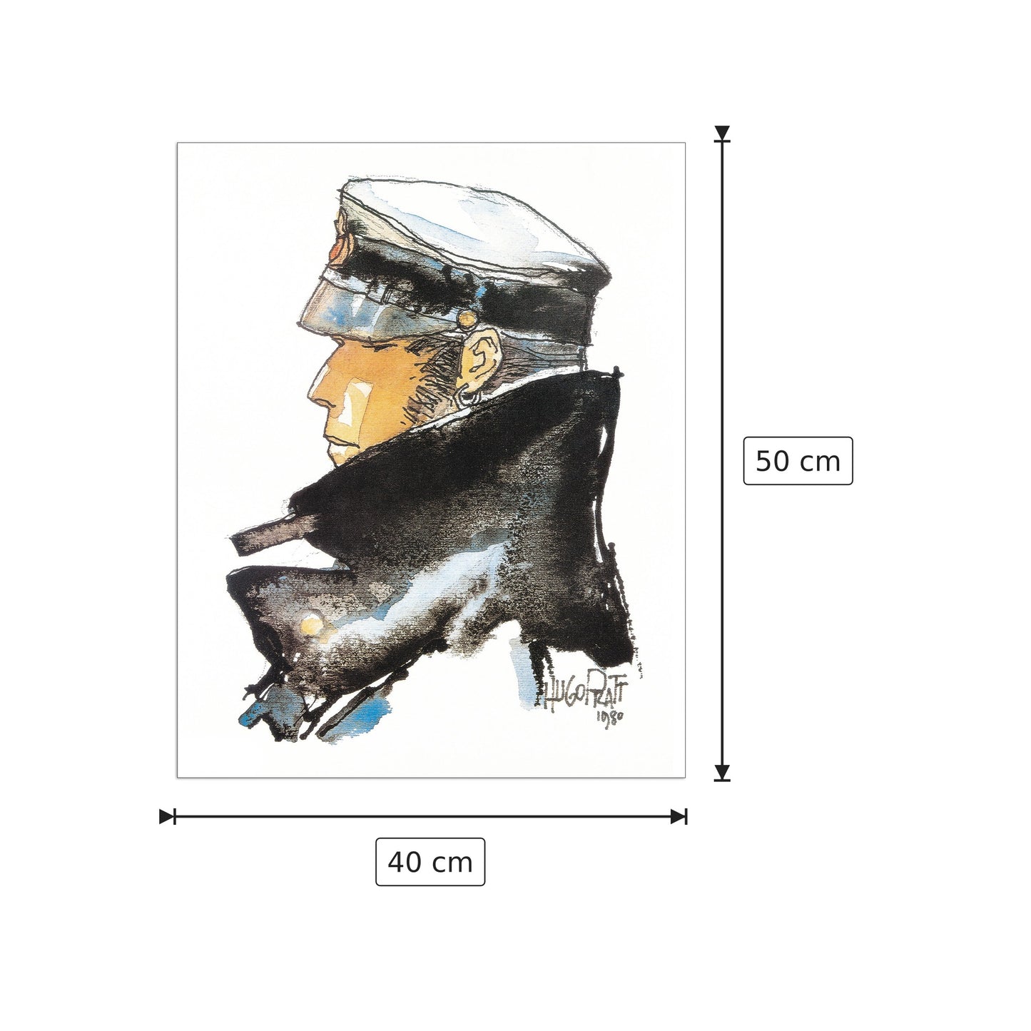 Dedicated To Corto - PRATT - cm 40x50 - Pannello in MDF