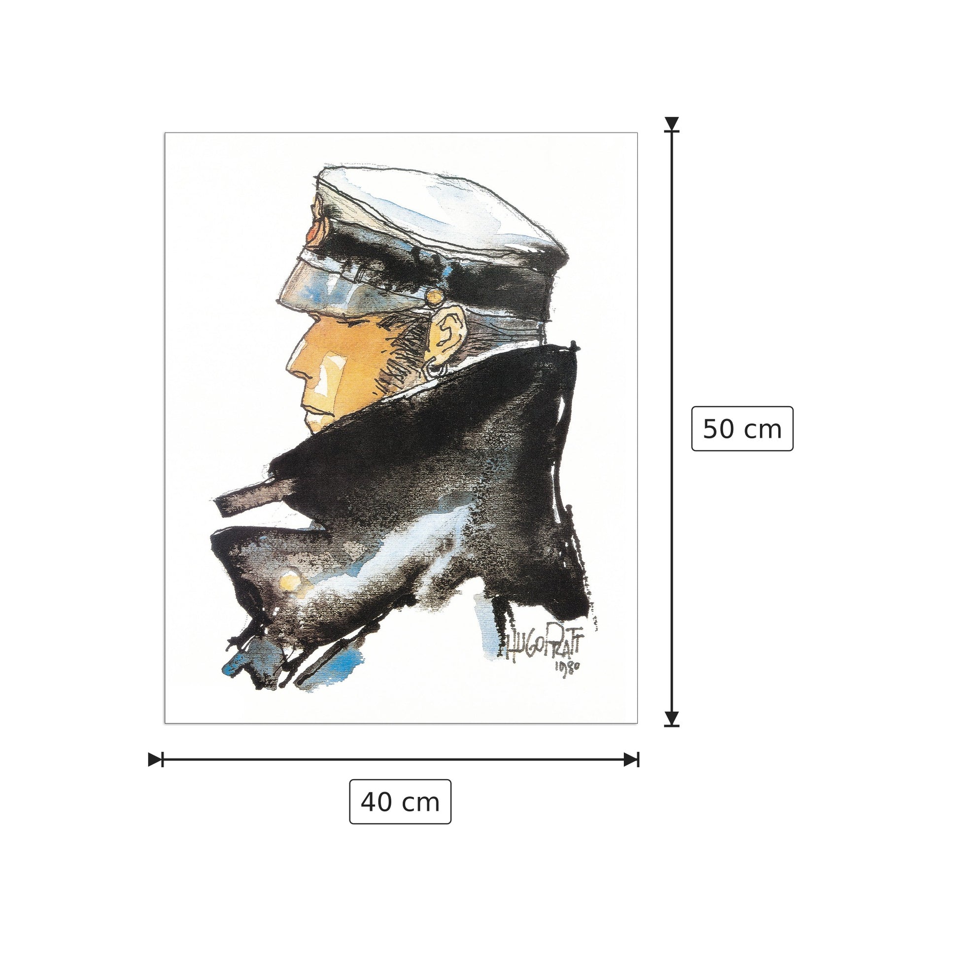 Dedicated To Corto - PRATT - cm 40x50 - Pannello in MDF