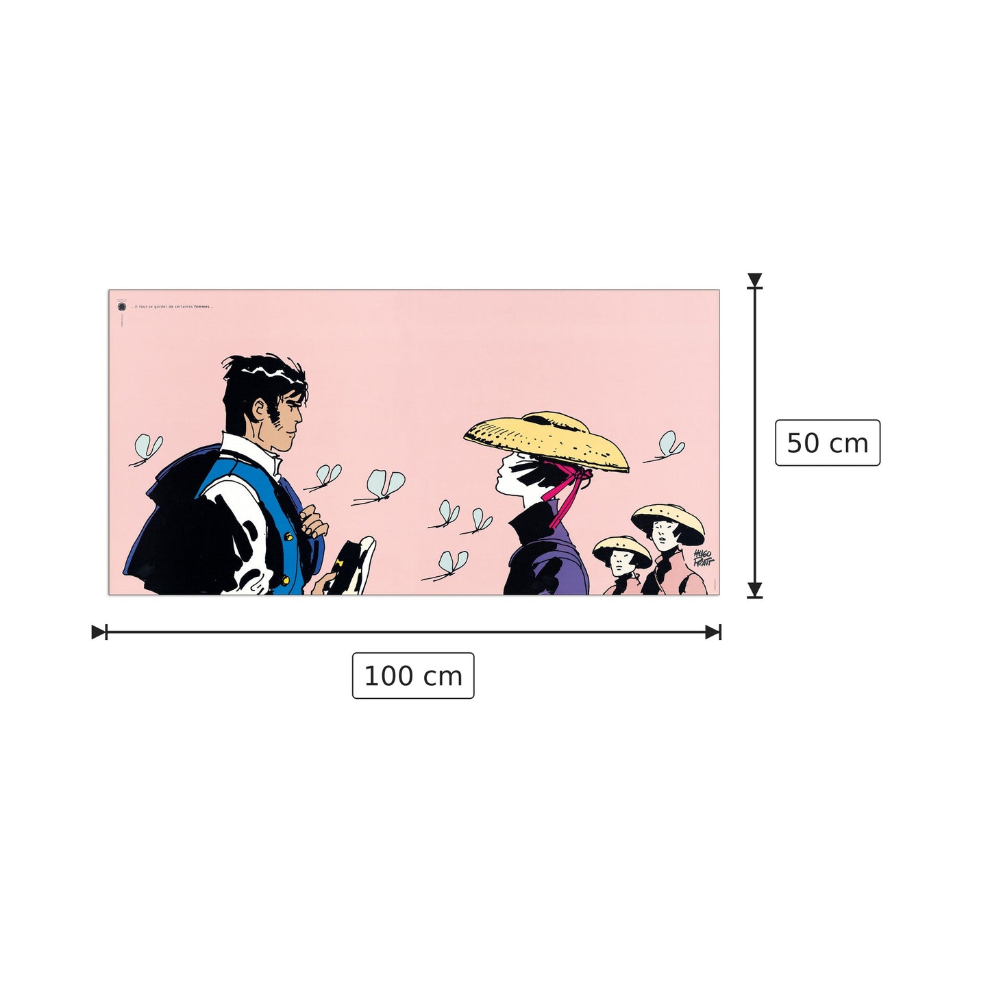 Les Femmes - PRATT - cm 100x50 - Pannello in MDF