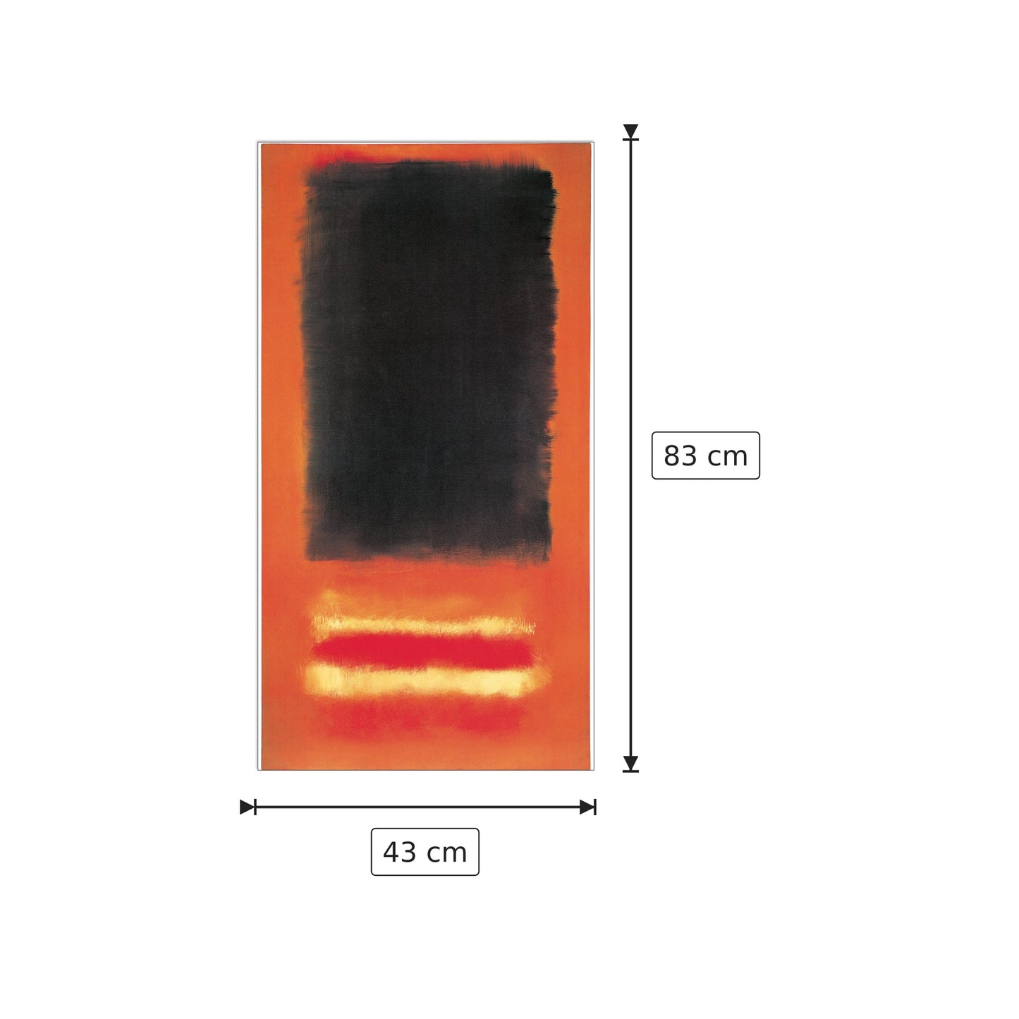 Untilted, 1950 - ROTHKO - cm 43x83 - Pannello in MDF