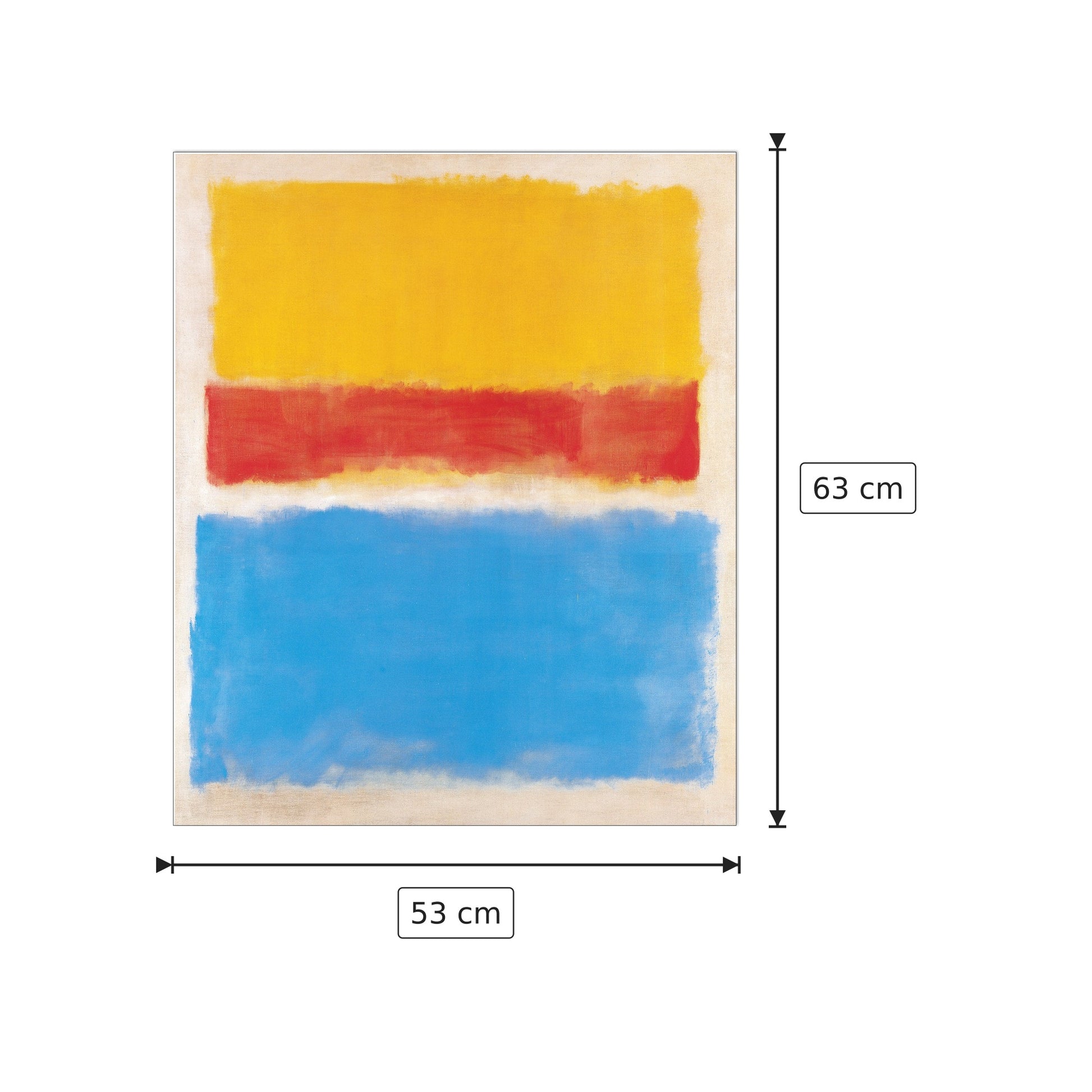Untitled 1953 - ROTHKO - cm 53x63 - Pannello in MDF